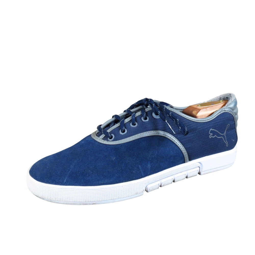 Puma Funist Lo Mens Sneaker Size 10 Lifestyle Navy Blue Suede Low Top Shoes